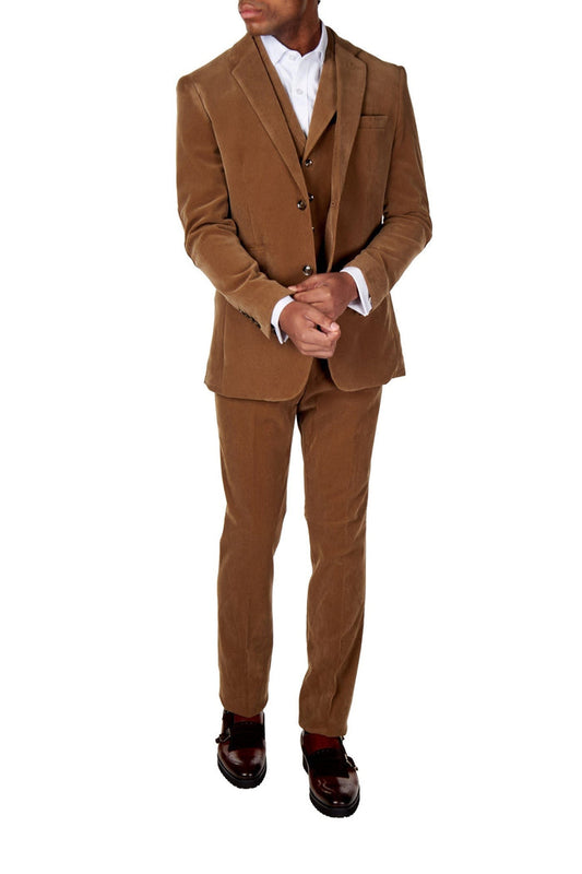 CORDUORY TAILORED FIT SUIT IN TAN