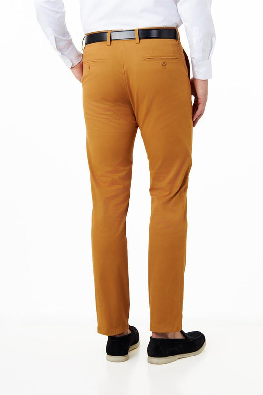 COTTON STRETCH CHINO TAN YELLOW