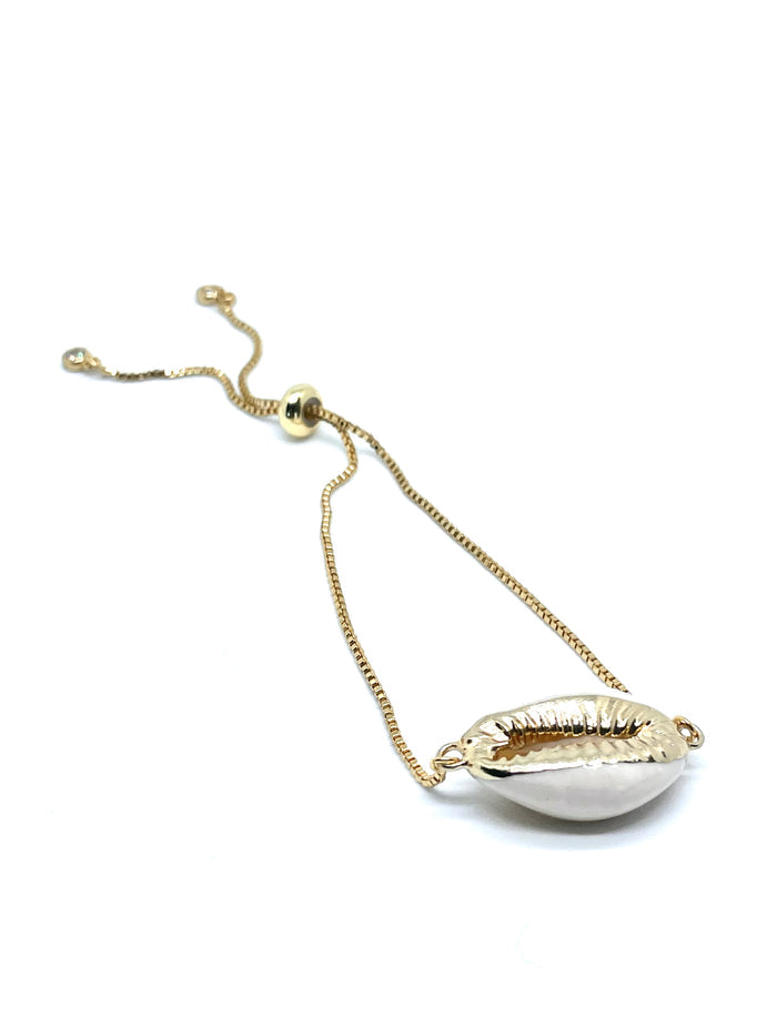 Cowrie Shell 14K Gold Bracelet
