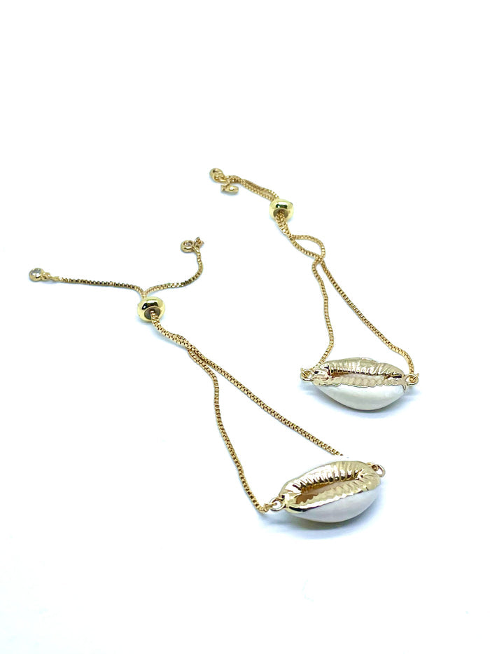 Cowrie Shell 14K Gold Bracelet