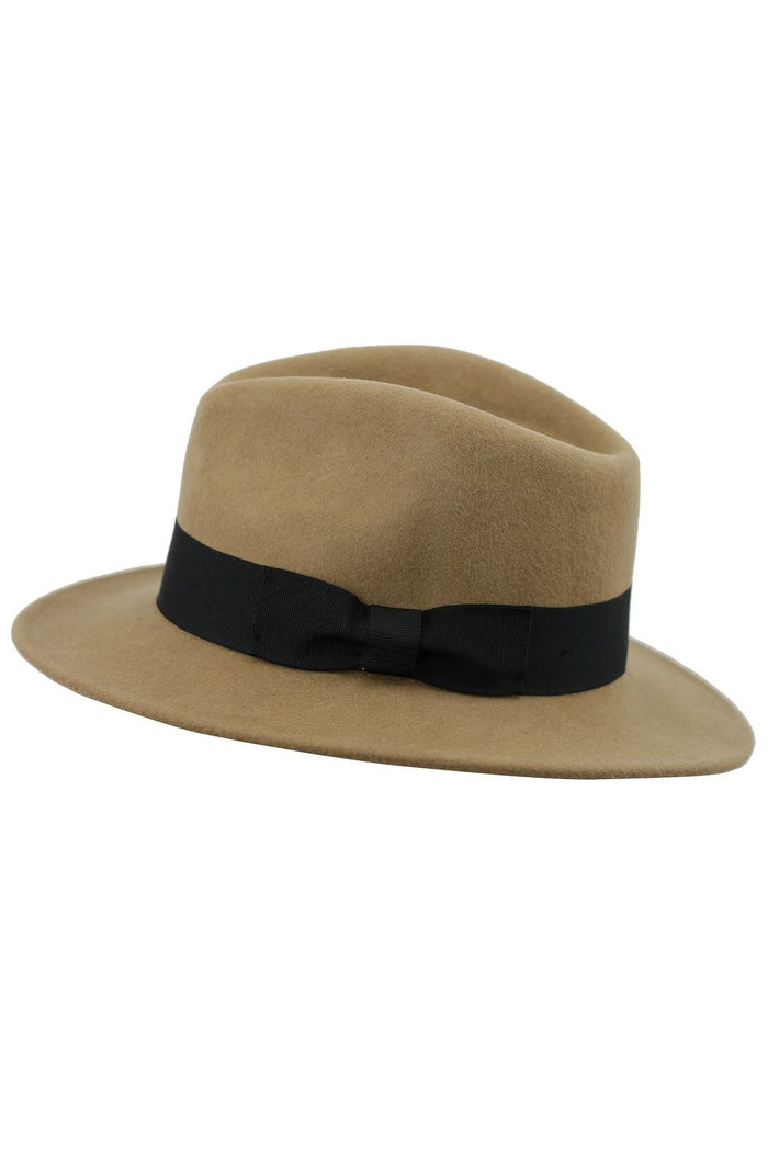 Crushable Fedora 100% Wool Wide Brim Hat