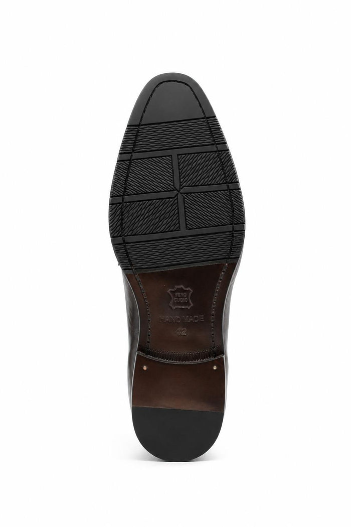 CRUX Men’s Black Calf Leather Penny Loafers