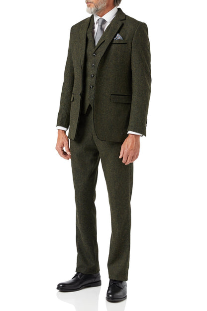 DANE - Green Tweed Suit for Men