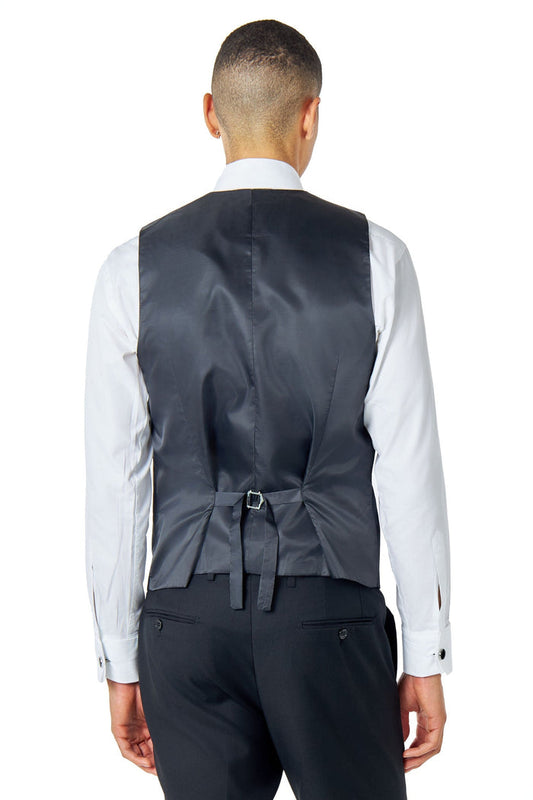 DARK GREEN SUIT WAISTCOAT GEO PATTERN DETAILED