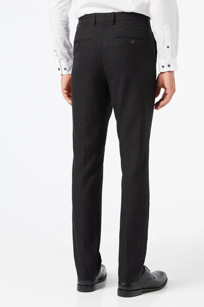 Dark Grey Double Breasted Pinstripe Suit