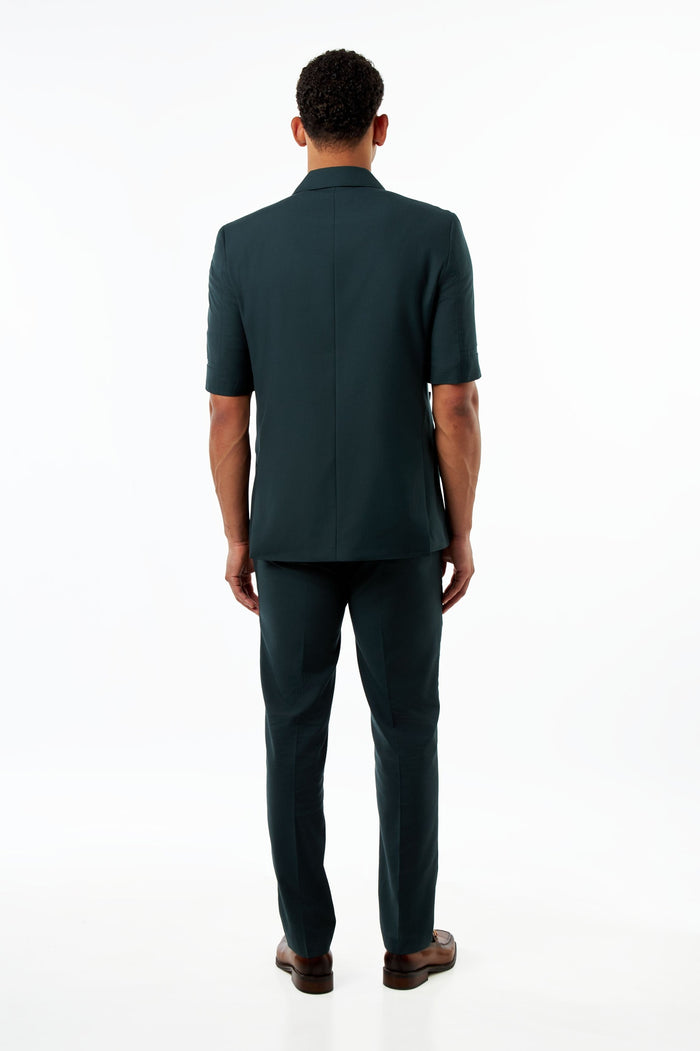 Deep Forest Green Safari Suit Jacket – Short Sleeve