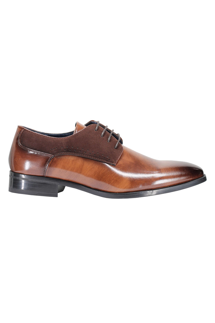 DERBY 2 TONE LEATHER LACE UP SHOES