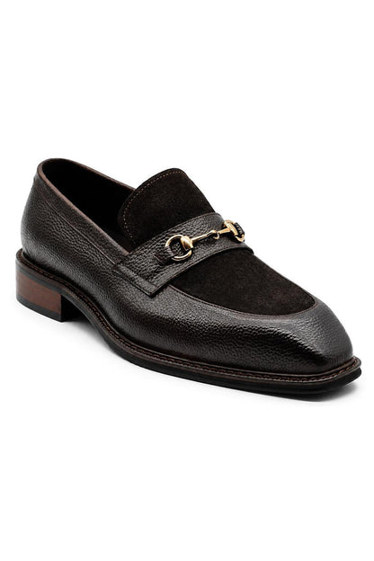 DEXTER Men’s Brown Leather & Suede Loafers