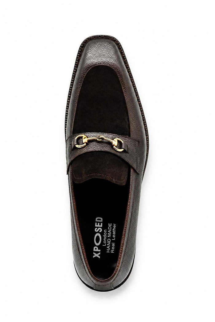 DEXTER Men’s Brown Leather & Suede Loafers