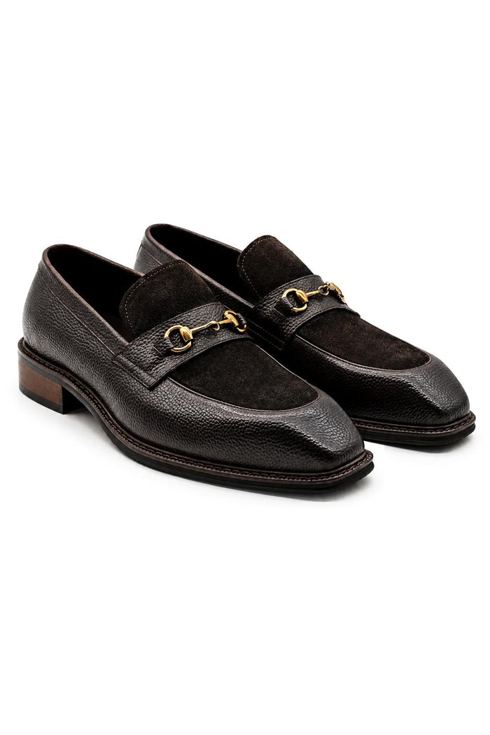 DEXTER Men’s Brown Leather & Suede Loafers