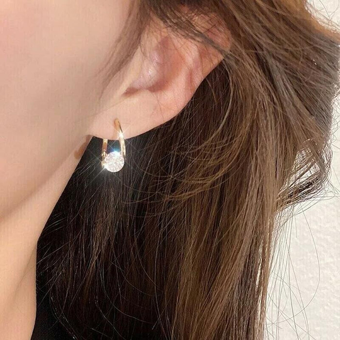 Diamond Round Stud Earrings