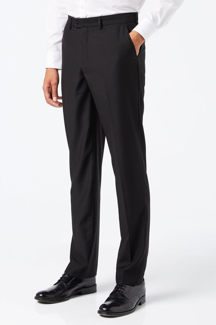 DOUBLE BREASTED GOLD BUTTON SUIT IN BLACK