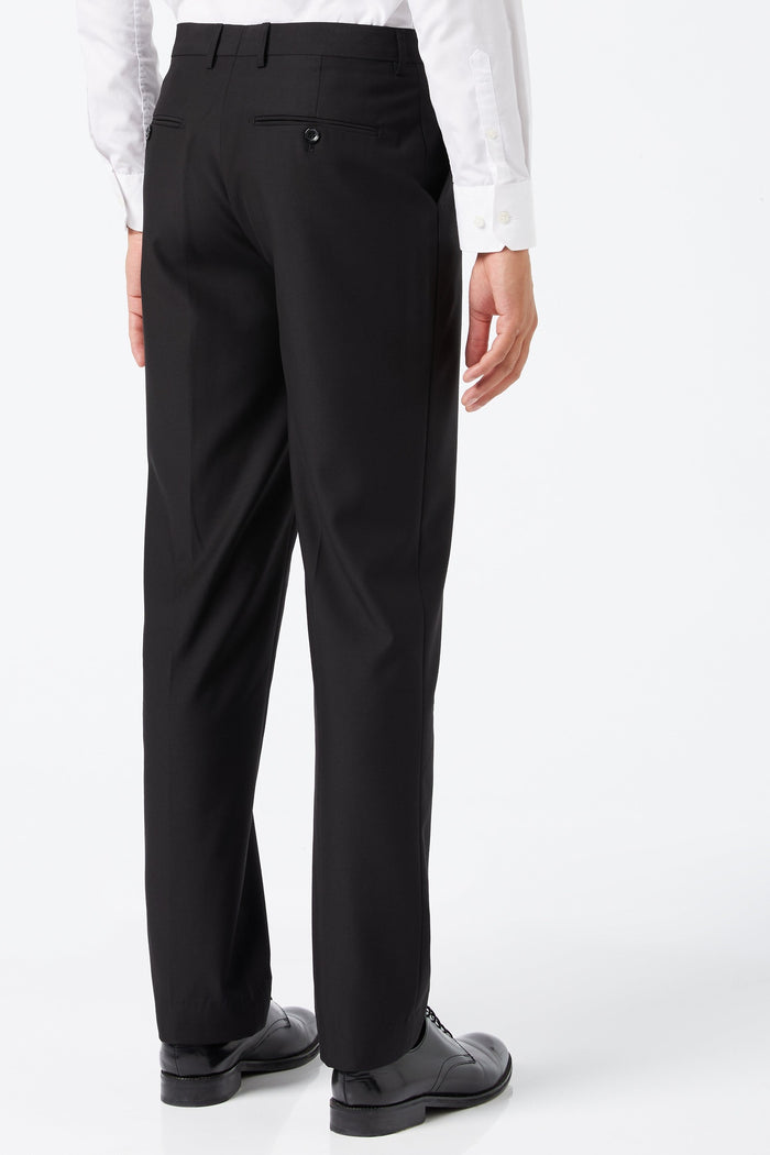 DOUBLE BREASTED GOLD BUTTON SUIT IN BLACK