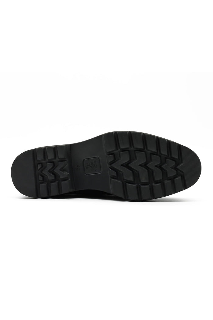 Double Buckle Suede Monk Shoes in Brown