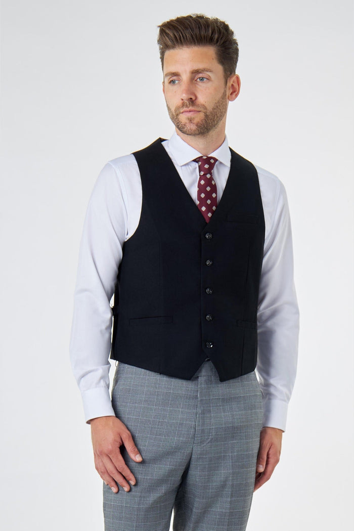 EKON - Grey Prince of Wales Check Wedding Suit