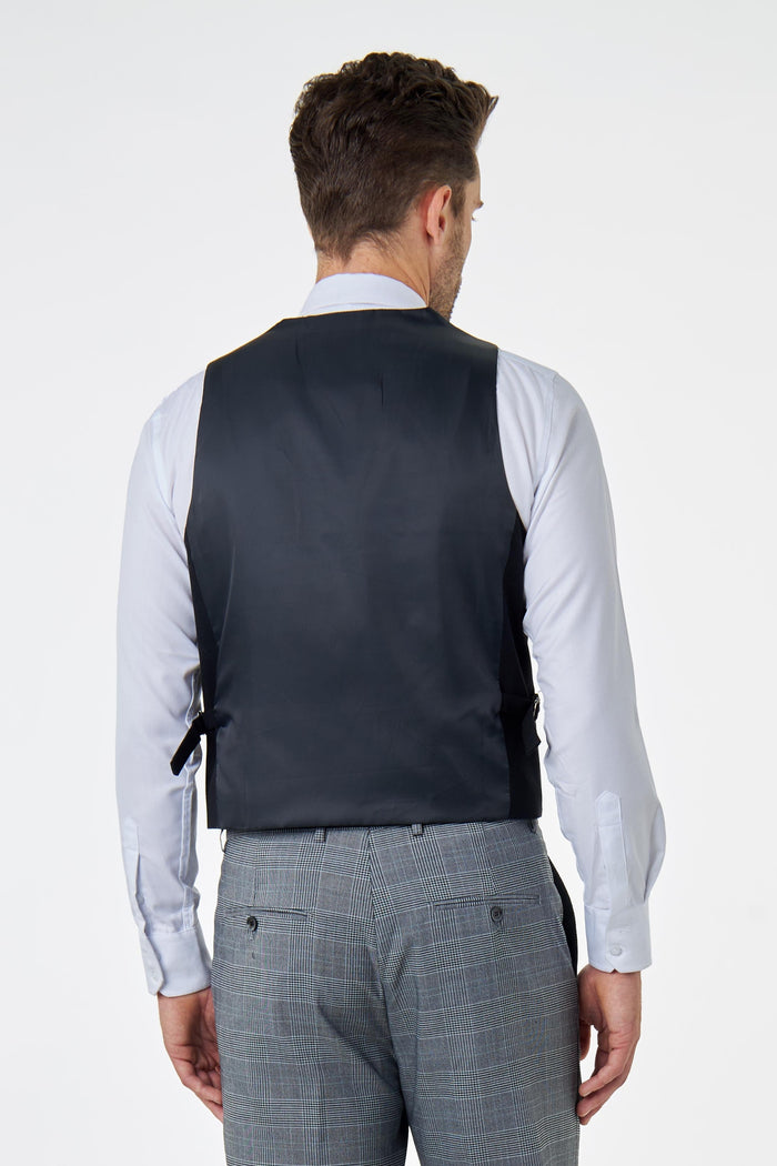 EKON - Grey Prince of Wales Check Wedding Suit