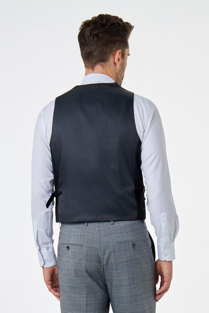 EKON - Grey Prince of Wales Check Wedding Suit