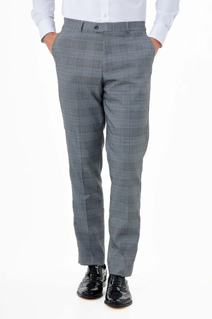 EKON - Grey Prince of Wales Check Wedding Suit