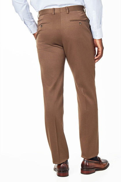 EZRA – BROWN TAILORED FIT SUIT TROUSERS