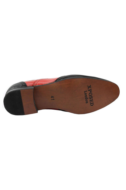 FAUX LEATHER 2 TONE BROGUE LACE UP SHOES