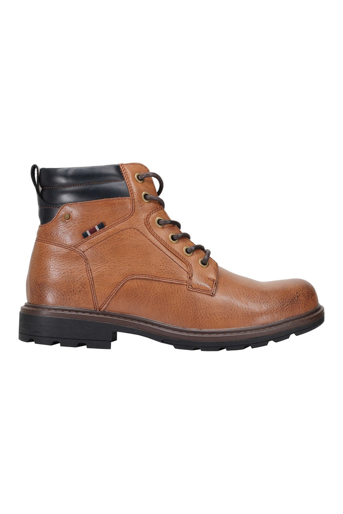 FAUX LEATHER ANKLE LACEUP SHOES WITH ZIP