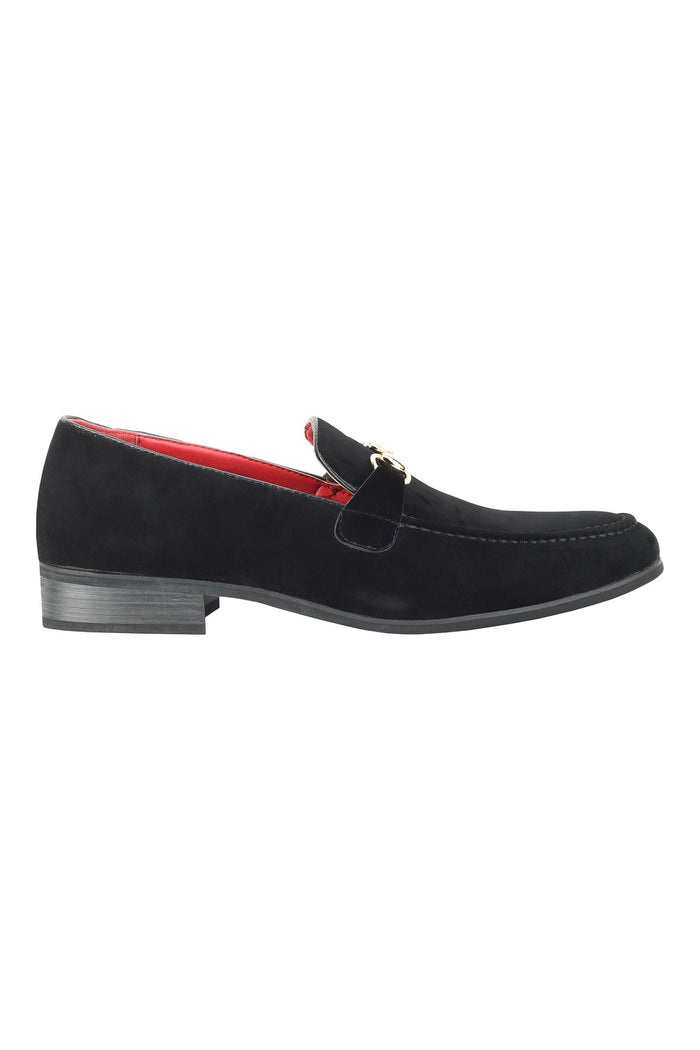 FAUX LEATHER LOAFERS IN BLACK