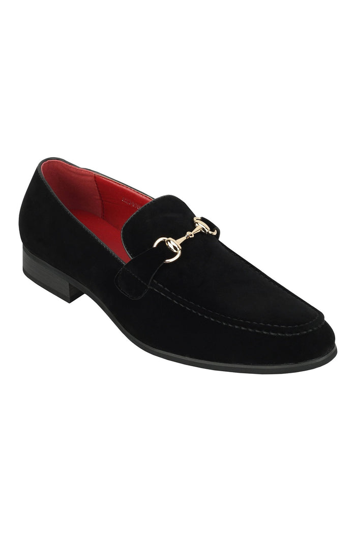 FAUX LEATHER LOAFERS IN BLACK