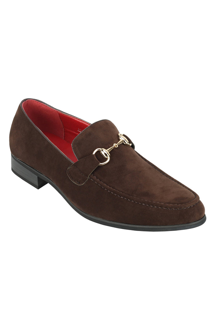 FAUX LEATHER LOAFERS IN COFFEE