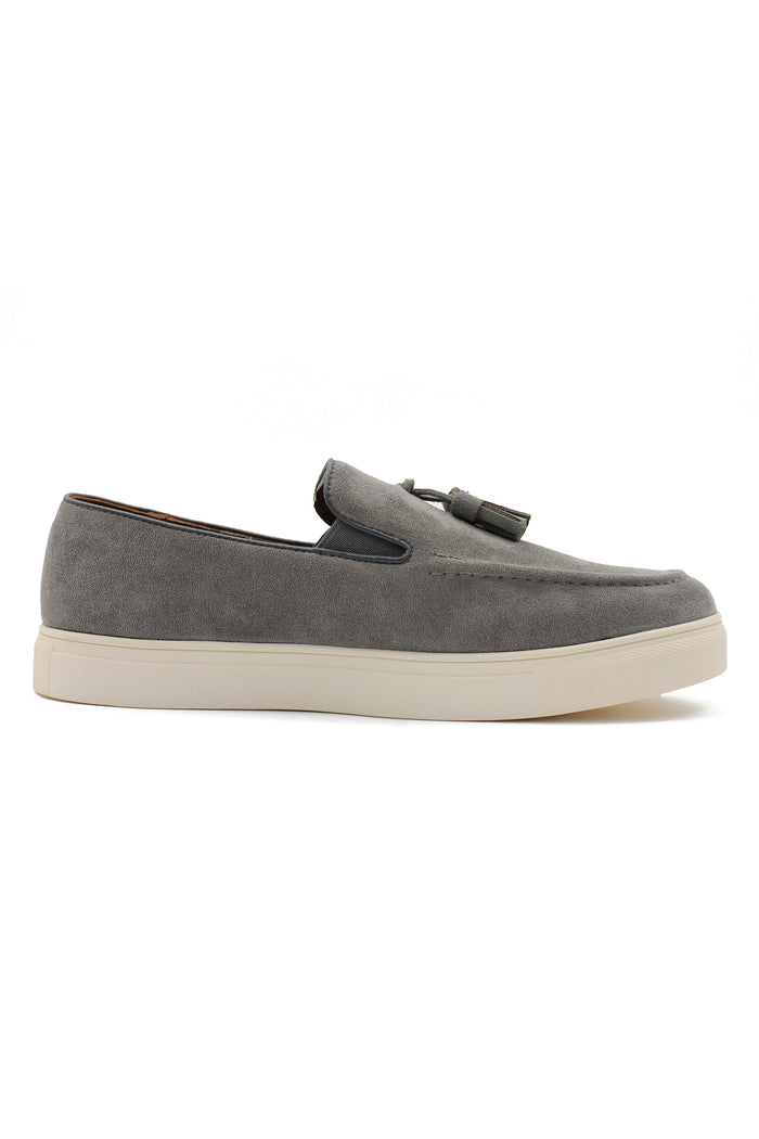 FAUX LEATHER SUEDE SNEAKER WITH TASSEL