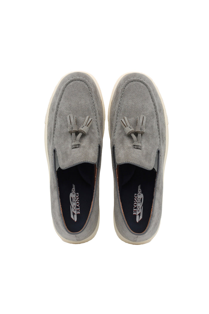FAUX LEATHER SUEDE SNEAKER WITH TASSEL