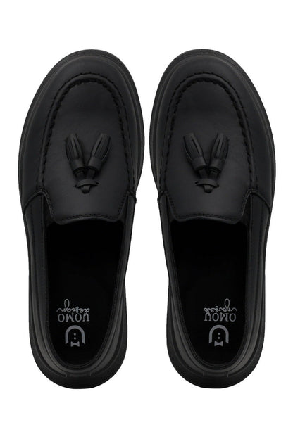 FAUX LEATHER TASSEL SNEAKERS