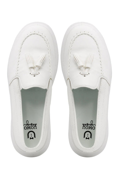 FAUX LEATHER TASSEL SNEAKERS