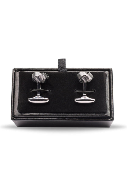 FINE WIRE DARK TONE SILVER CUFFLINKS