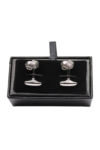 FINE WIRE SILVER KNOT CUFFLINKS