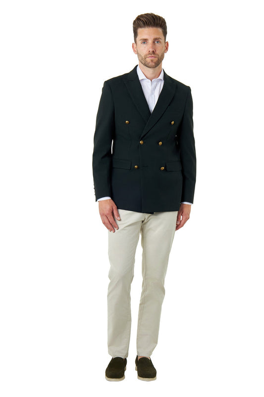FINLEY – Green Prince of Wales Check Double Breasted Jacket with Chino