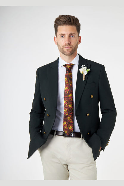 FINLEY – Green Prince of Wales Check Double Breasted Jacket with Chino