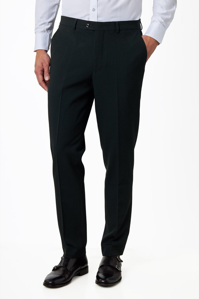 FINLEY – Olive Green Prince of Wales Checks Double Breasted 2 Piece Suit
