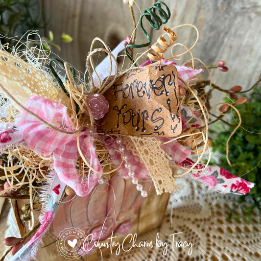 “Forever Yours” Hot Air Balloon Decor Block – 5x5