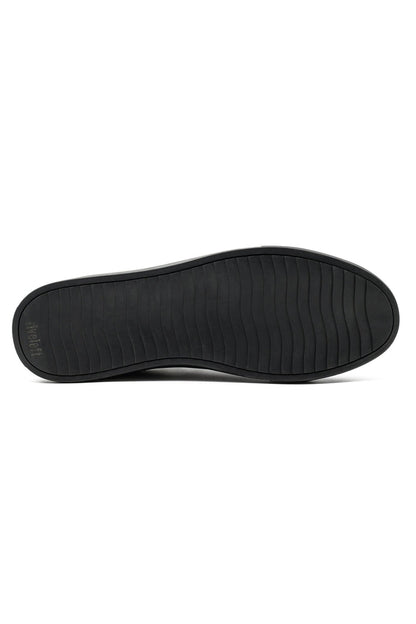 Full Black Real Leather Trainers