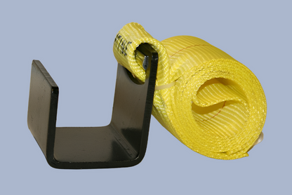 Galbreath 4471BO-BH-EP 4" Tie Down Hook with Strap - Roll Off Truck, Roll Off Trailer, Dump & Lugger Truck Parts