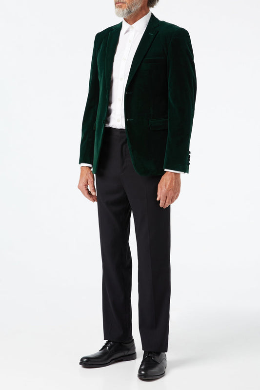 GARY- GREEN VELVET BLAZER