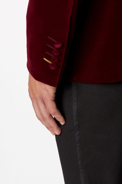 GARY- MAROON VELVET BLAZER
