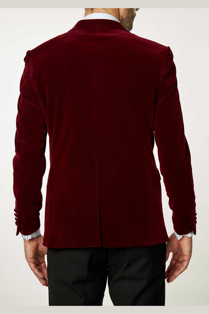 GARY- MAROON VELVET BLAZER