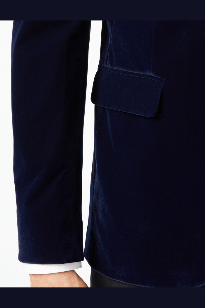 GARY- NAVY VELVET BLAZER