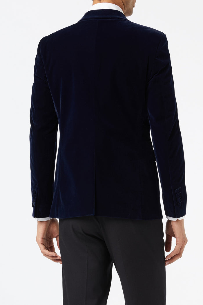 GARY- NAVY VELVET BLAZER