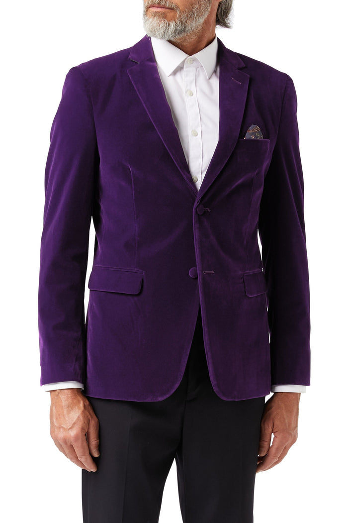 GARY- PURPLE VELVET BLAZER