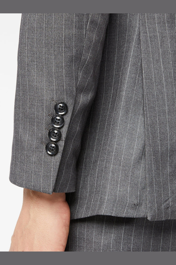 George - Double Breasted Grey Pinstripe Suit