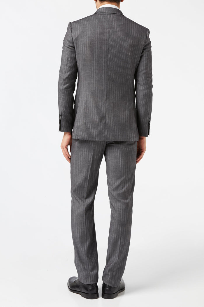 George - Double Breasted Grey Pinstripe Suit