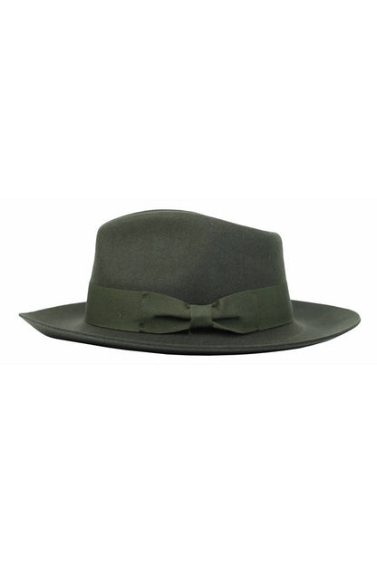 Gladwin Bond 100% Wool Green Fedora Stiff Hat