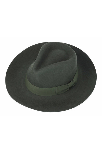 Gladwin Bond 100% Wool Green Fedora Stiff Hat